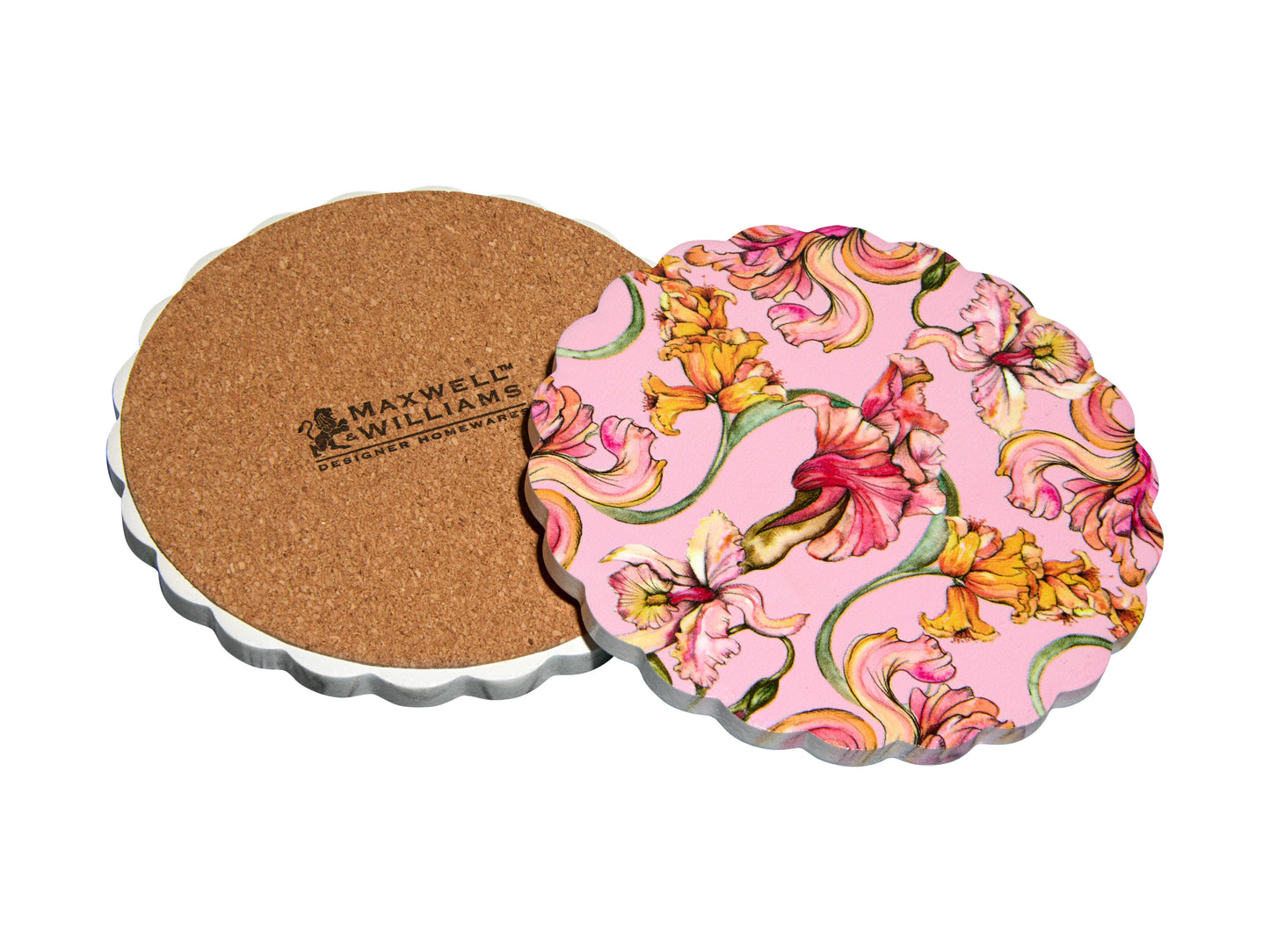 MW Estelle Michaelides Mystique Ceramic Round Coaster 10cm Pink