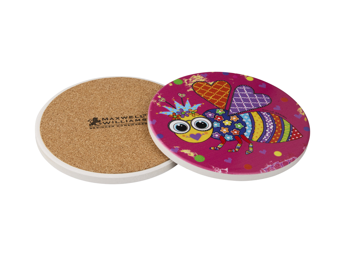 MW Donna Sharam Kaleidoscope Ceramic Round Coaster 10cm Buzz
