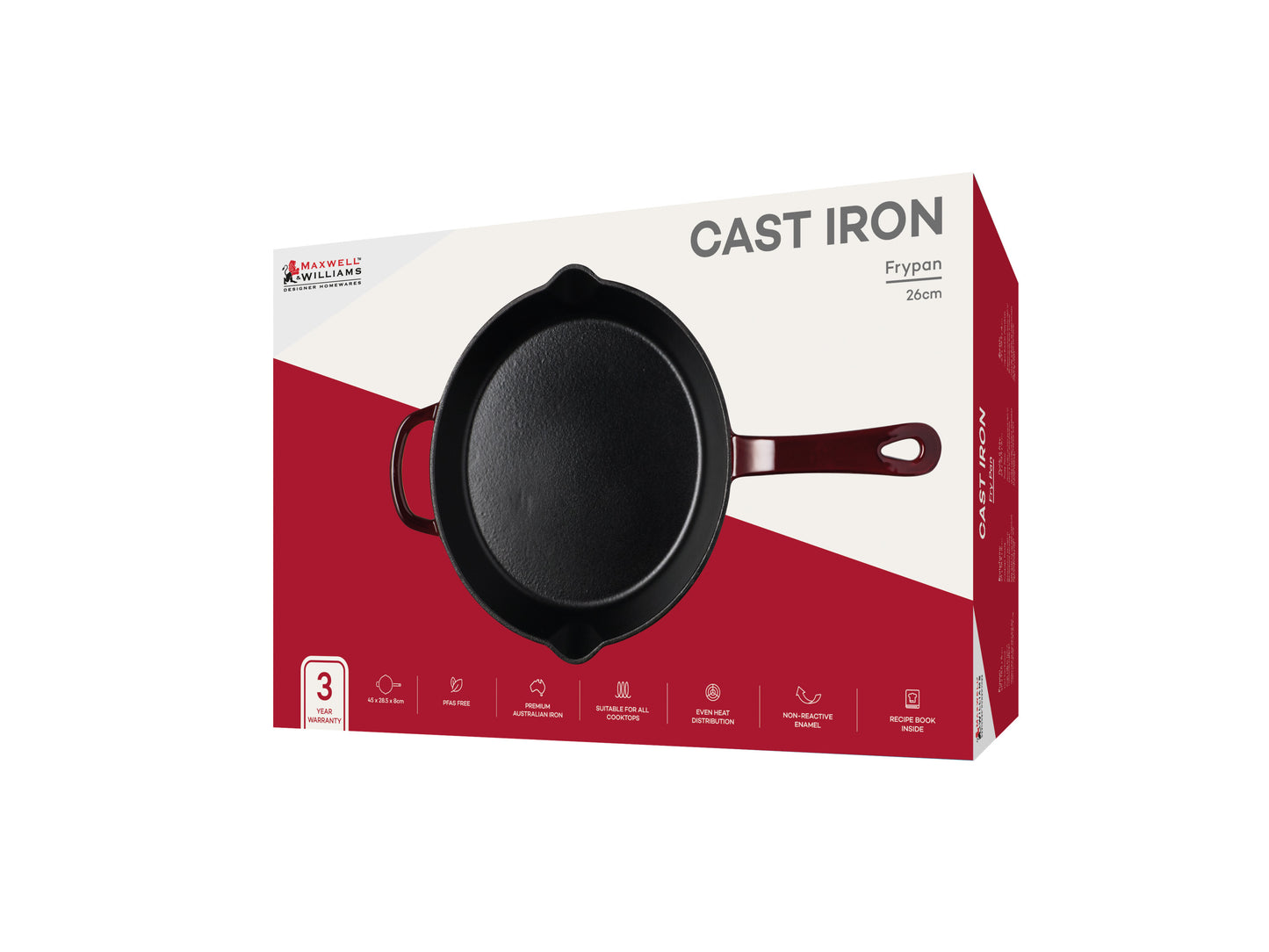 MW Cast Iron Frypan Merlot 26cm Gift Boxed