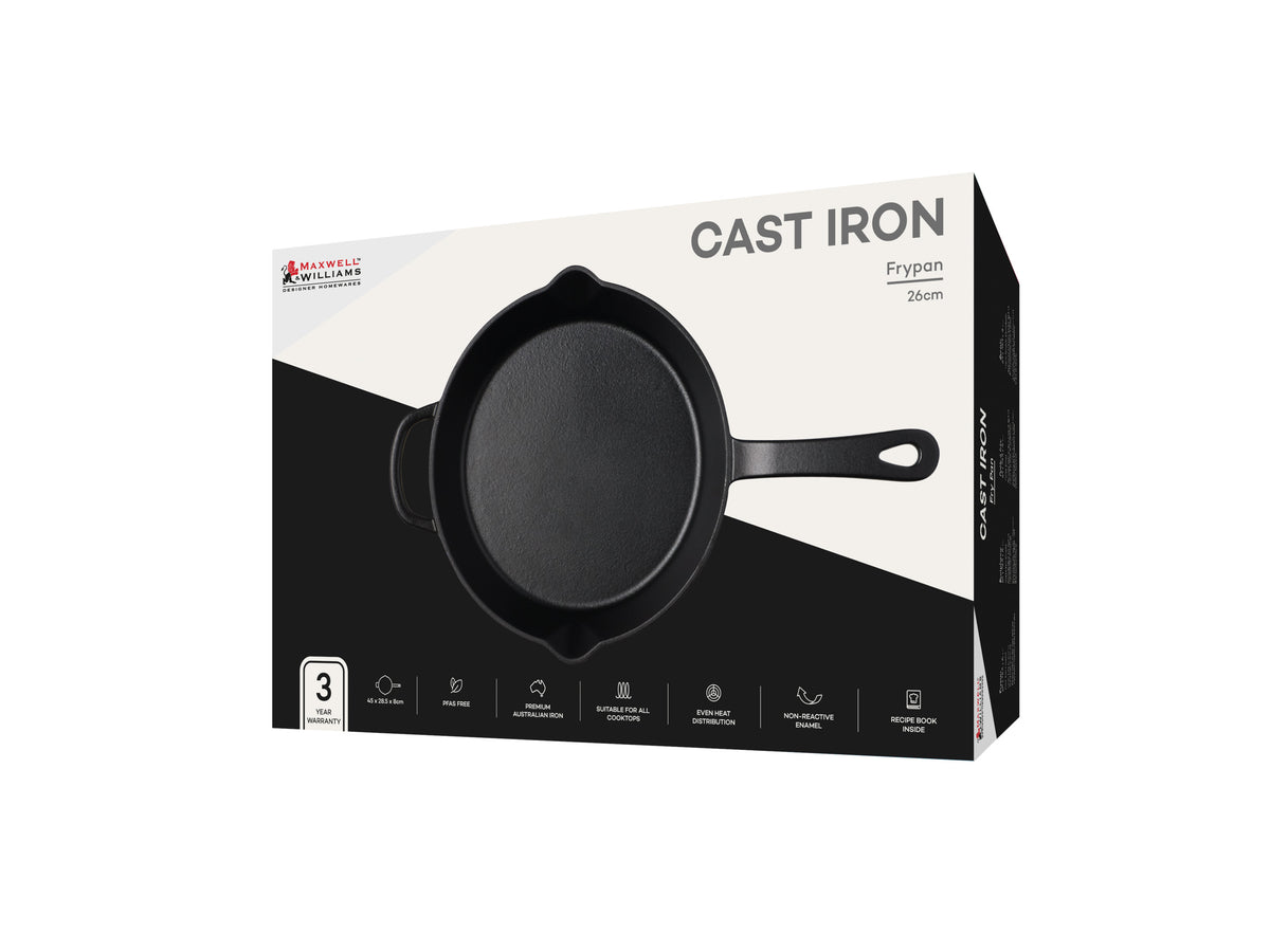 MW Cast Iron Frypan Black 26cm Gift Boxed