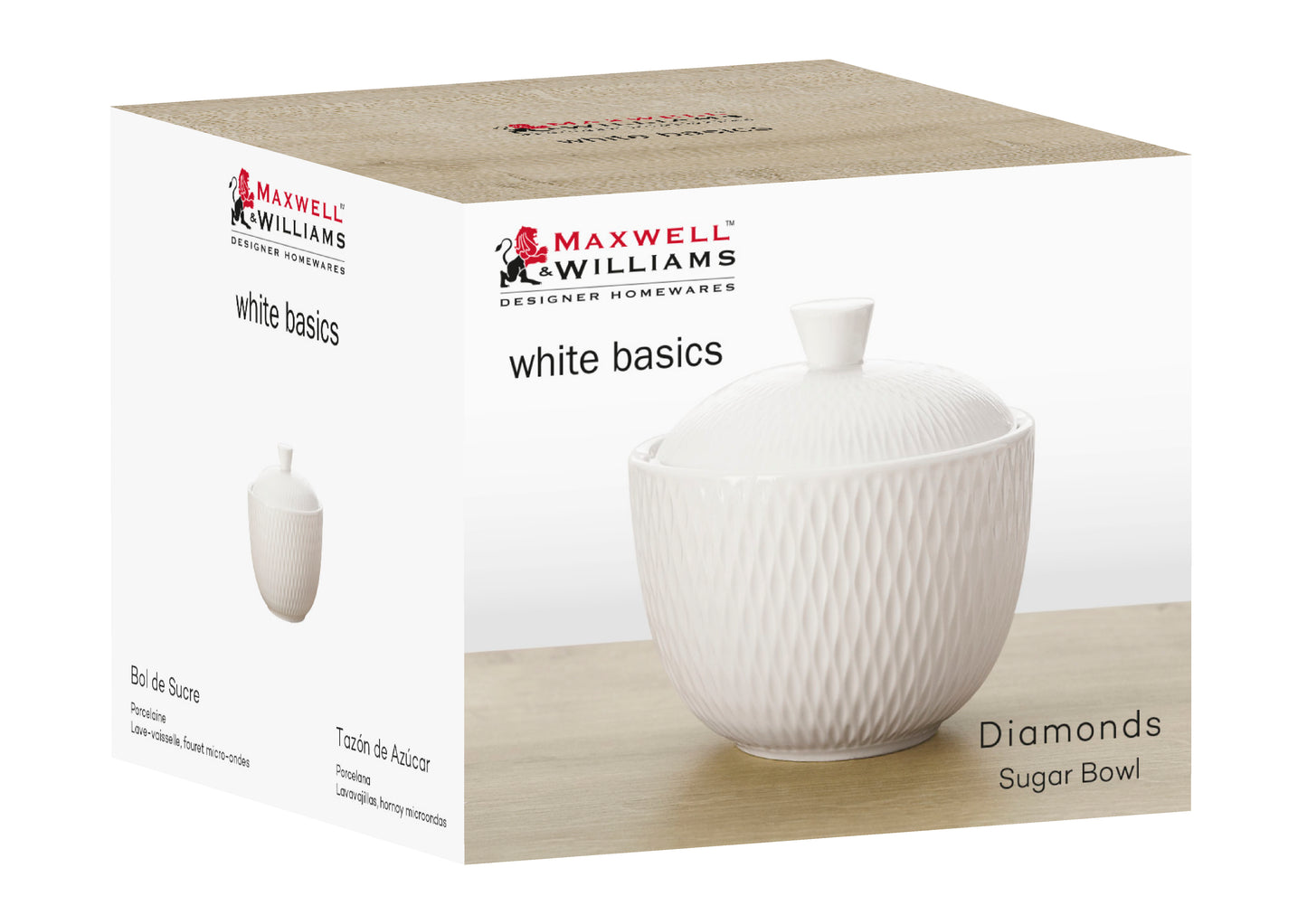 Maxwell & Williams White Basics Diamonds Sugar Bowl