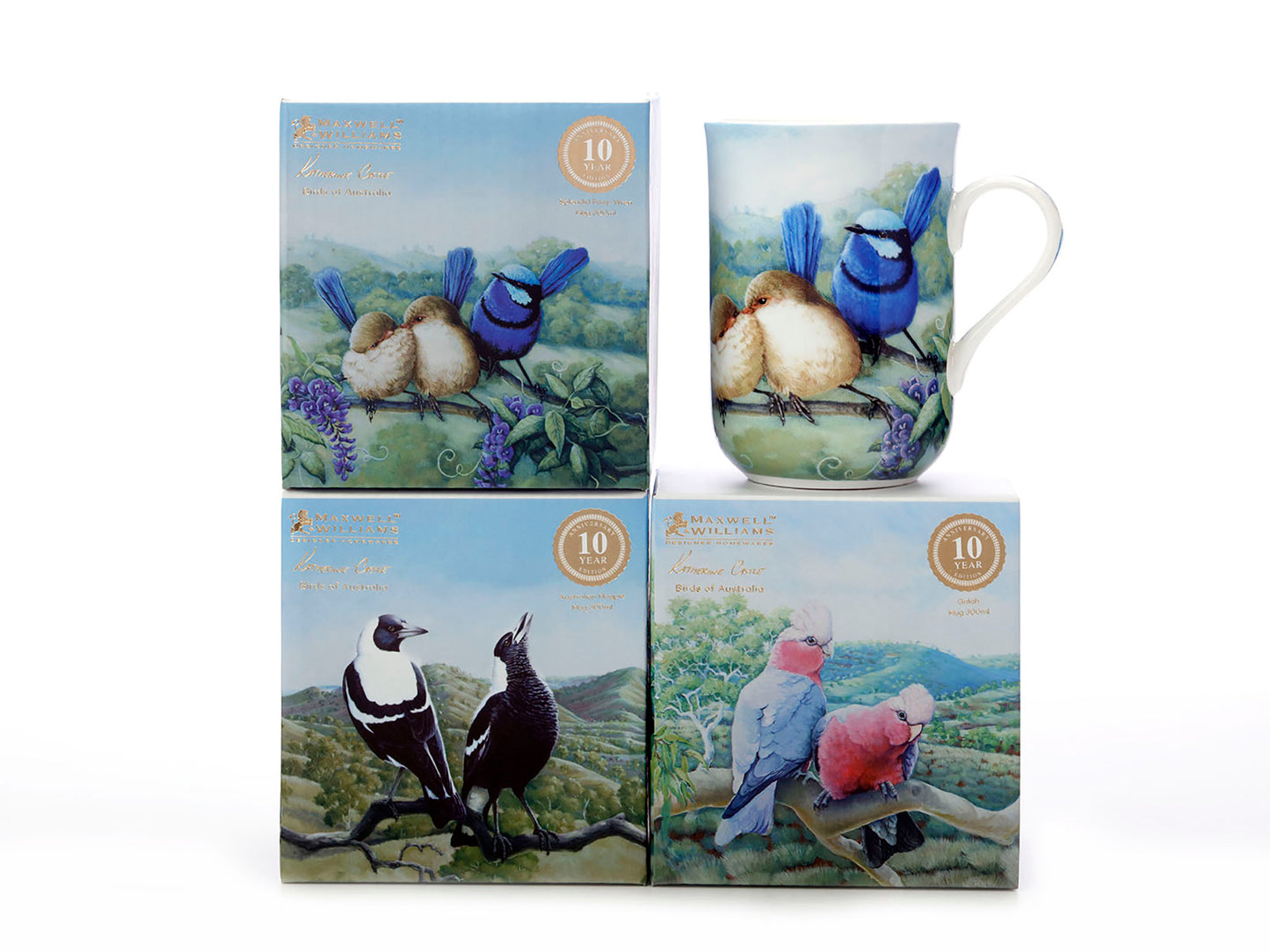 Maxwell & Williams Birds Of Australia Kathrine Castle Mug Splendid Fairy Wren 300ml