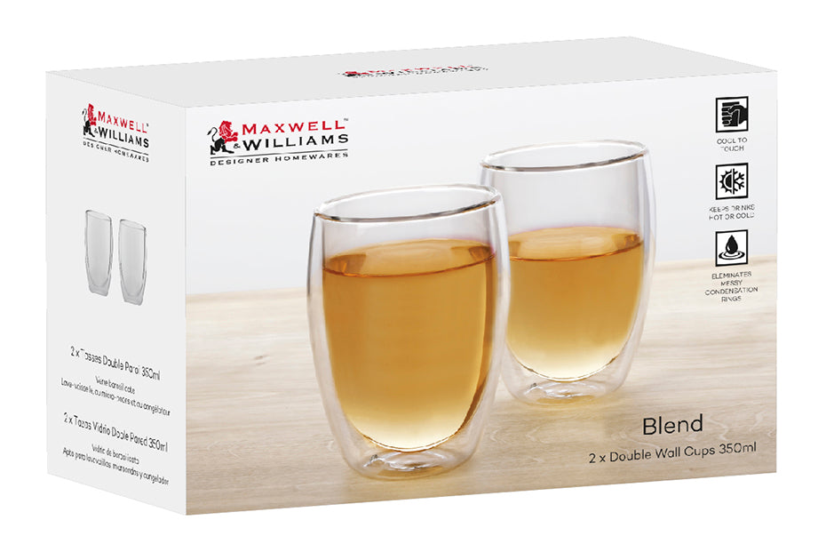 Maxwell & Williams Blend Double Wall Cup 350ML Set of 2 350ml