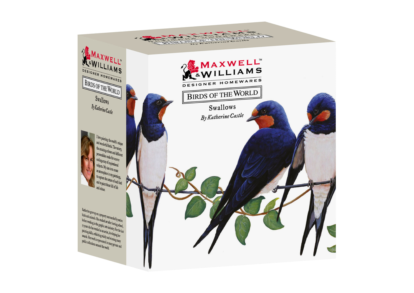 Maxwell & Williams Birds Of The World Kathrine Castle Mug Swallows 300ml