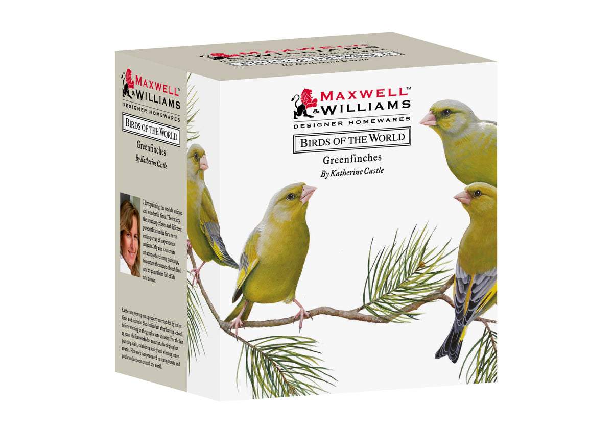Maxwell & Williams Birds Of The World Kathrine Castle Mug Greenfinches 300ml