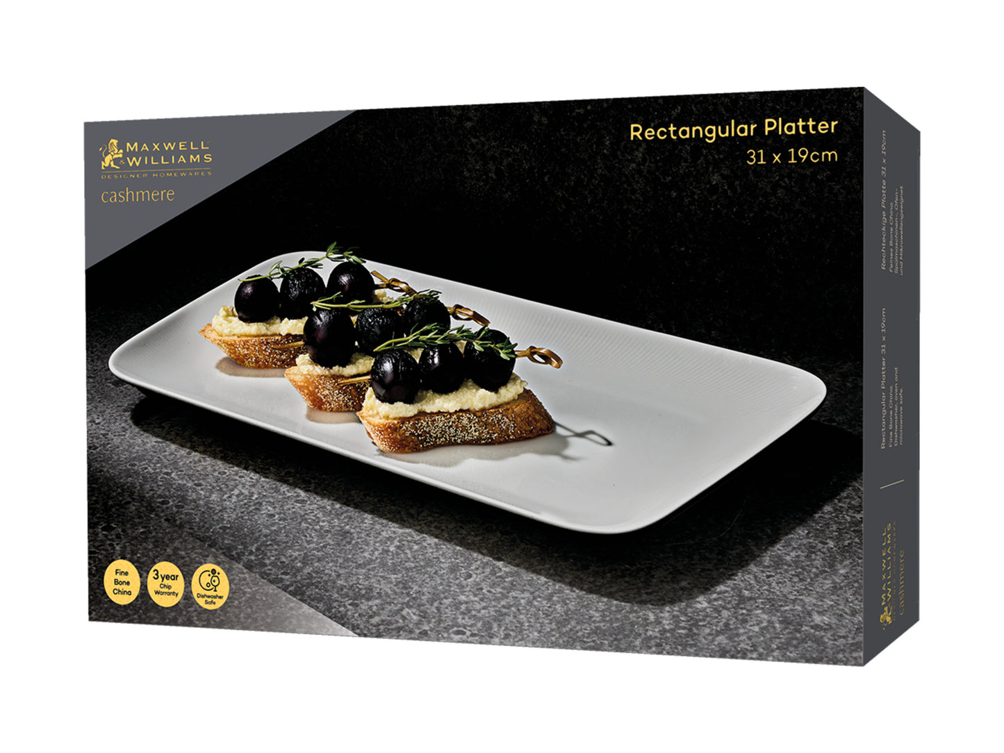 Maxwell & Williams Cashmere Rectangular Platter 31x19cm Gift Boxed