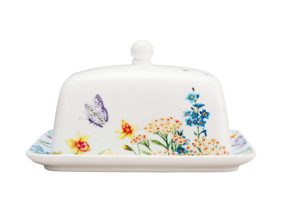 MW Fluttering Meadow Butter Dish 17x13x9.5cm Gift Boxed