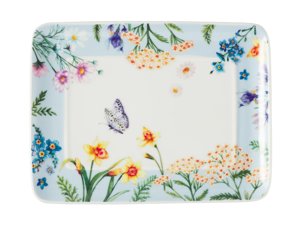 MW Fluttering Meadow Butter Dish 17x13x9.5cm Gift Boxed