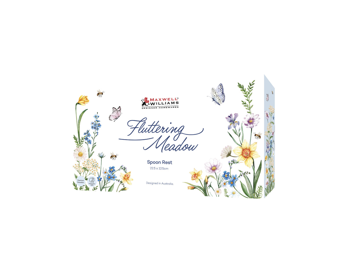 MW Fluttering Meadow Spoon Rest 22.5x12.5cm Gift Boxed