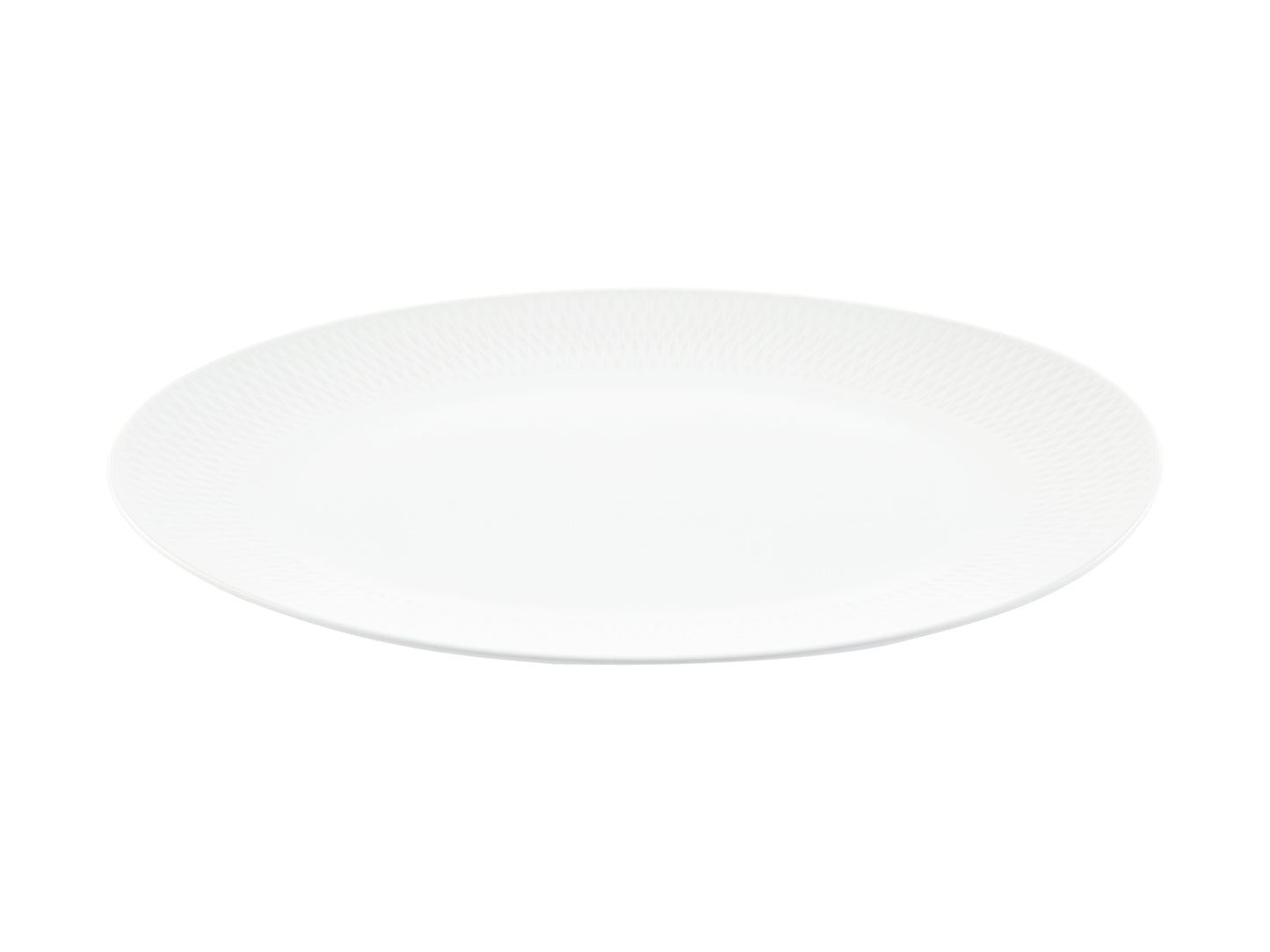 MW White Basics Diamonds Oval Platter 36x25cm Gift Boxed