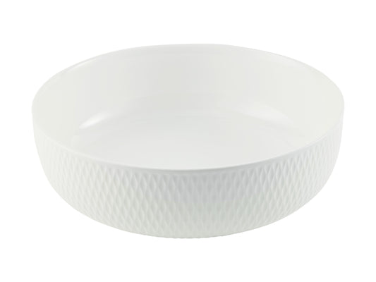 MW White Basics Diamonds Serving Bowl 25x8cm Gift Boxed