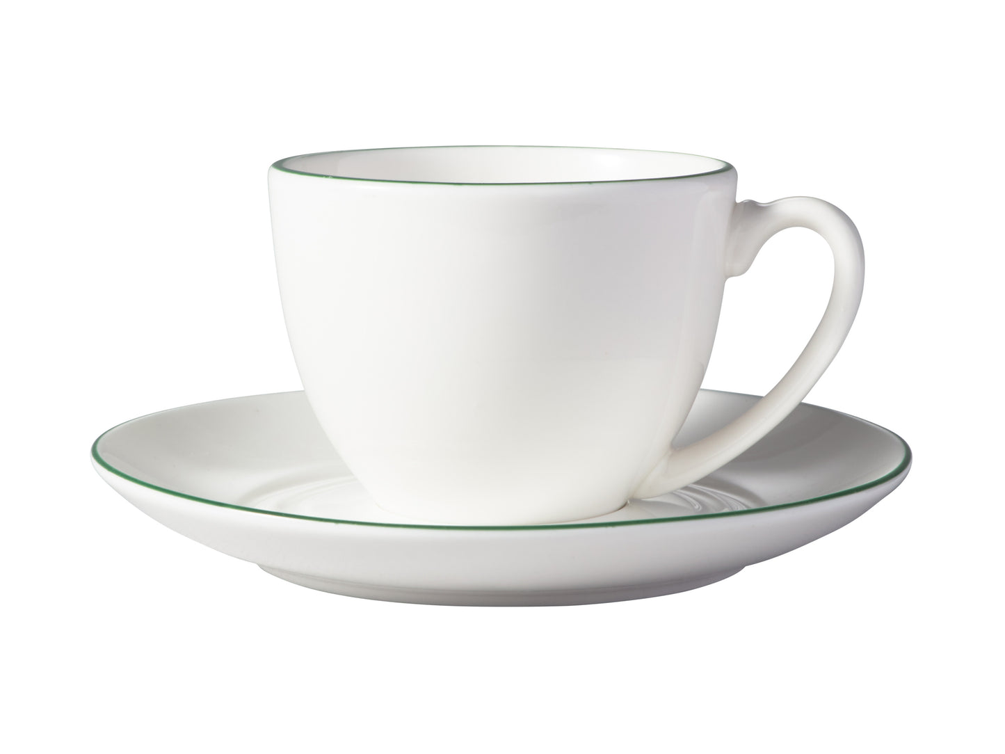 MW White Basics Edge Coupe Demi Cup & Saucer 90ML