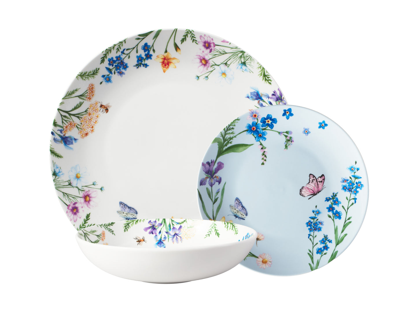 MW Fluttering Meadow Coupe Dinner Set 12pc Gift Boxed