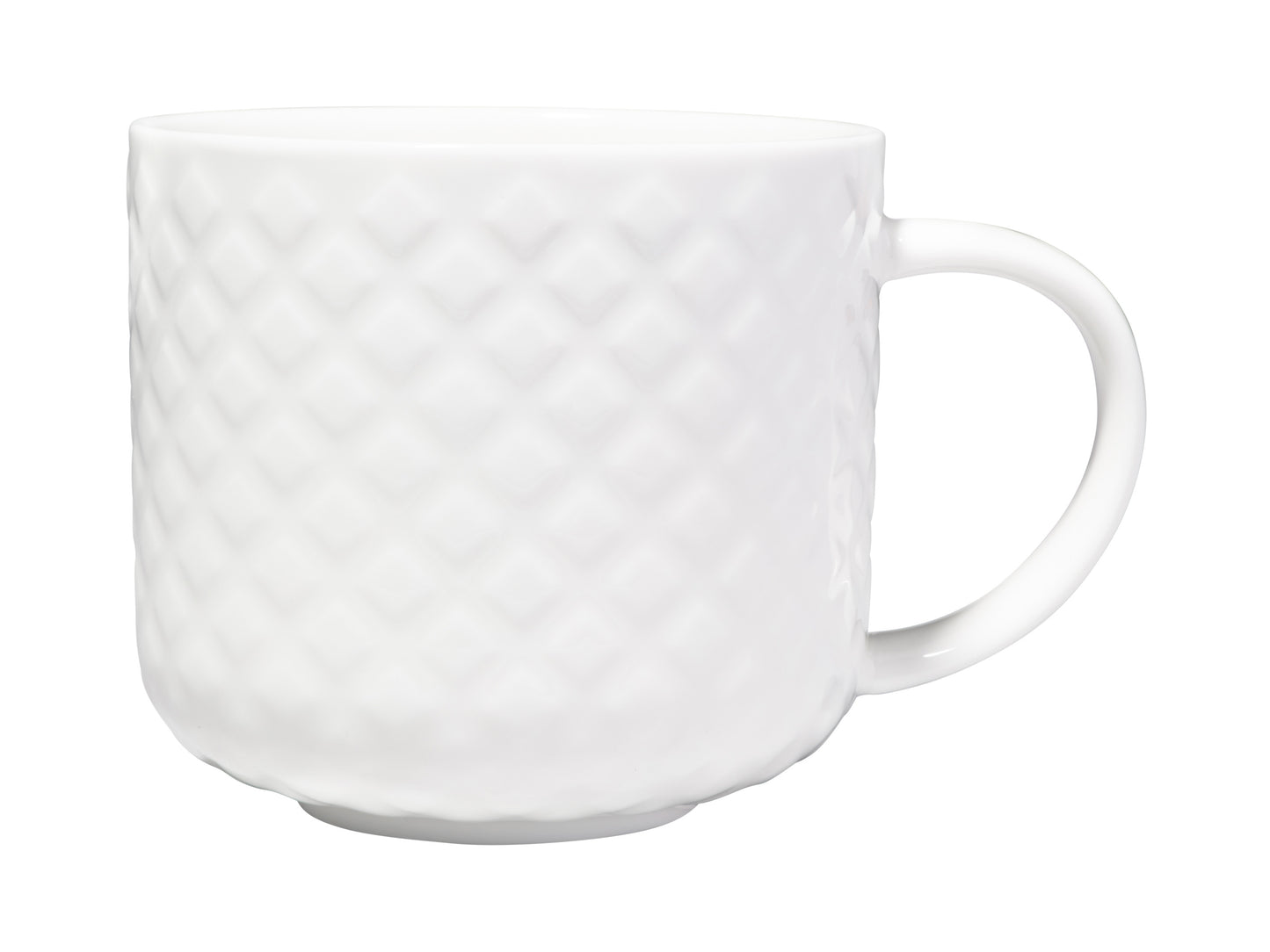 MW White Basics Mug 440ML Quilted Diamond