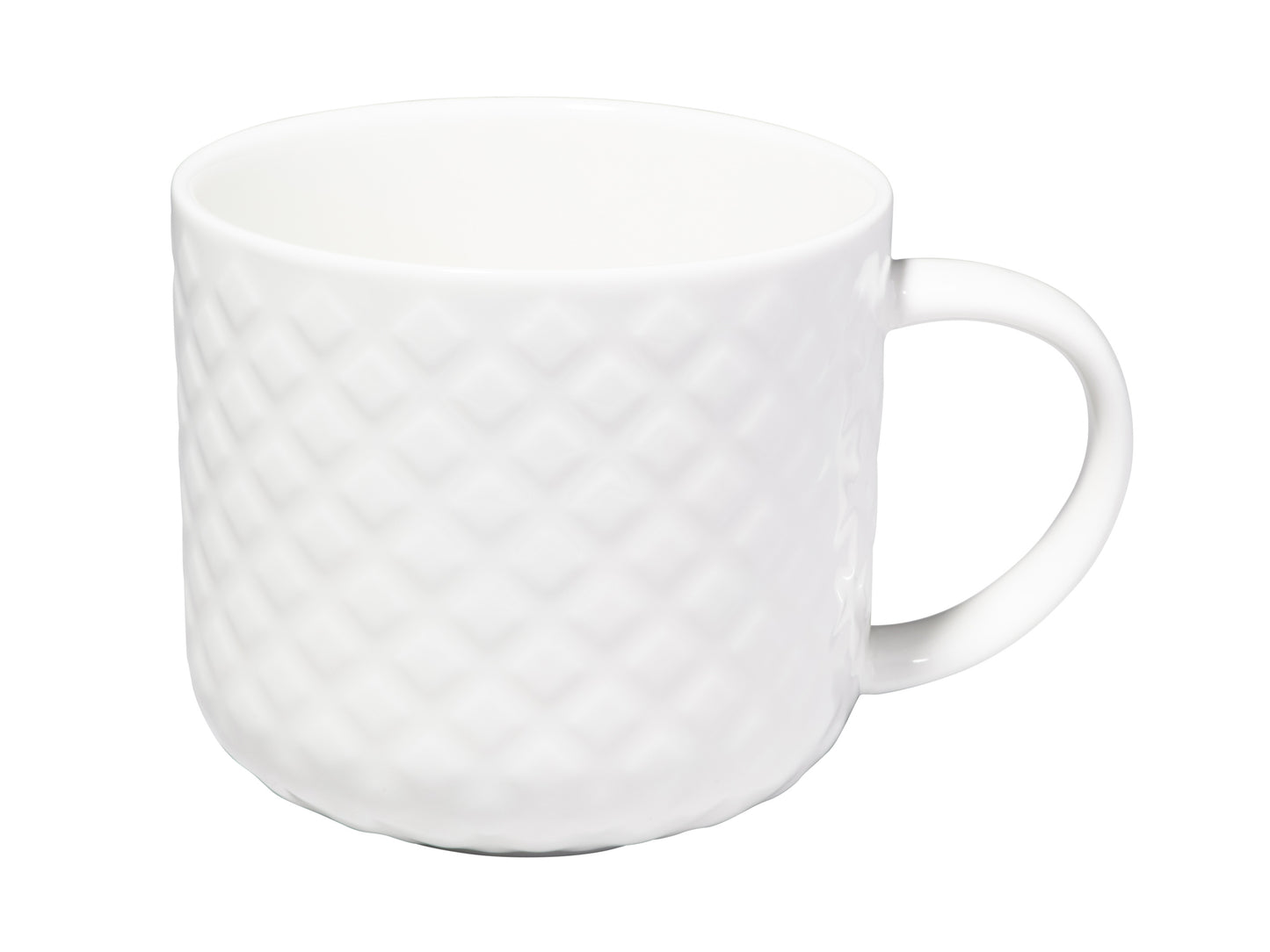 MW White Basics Mug 440ML Quilted Diamond