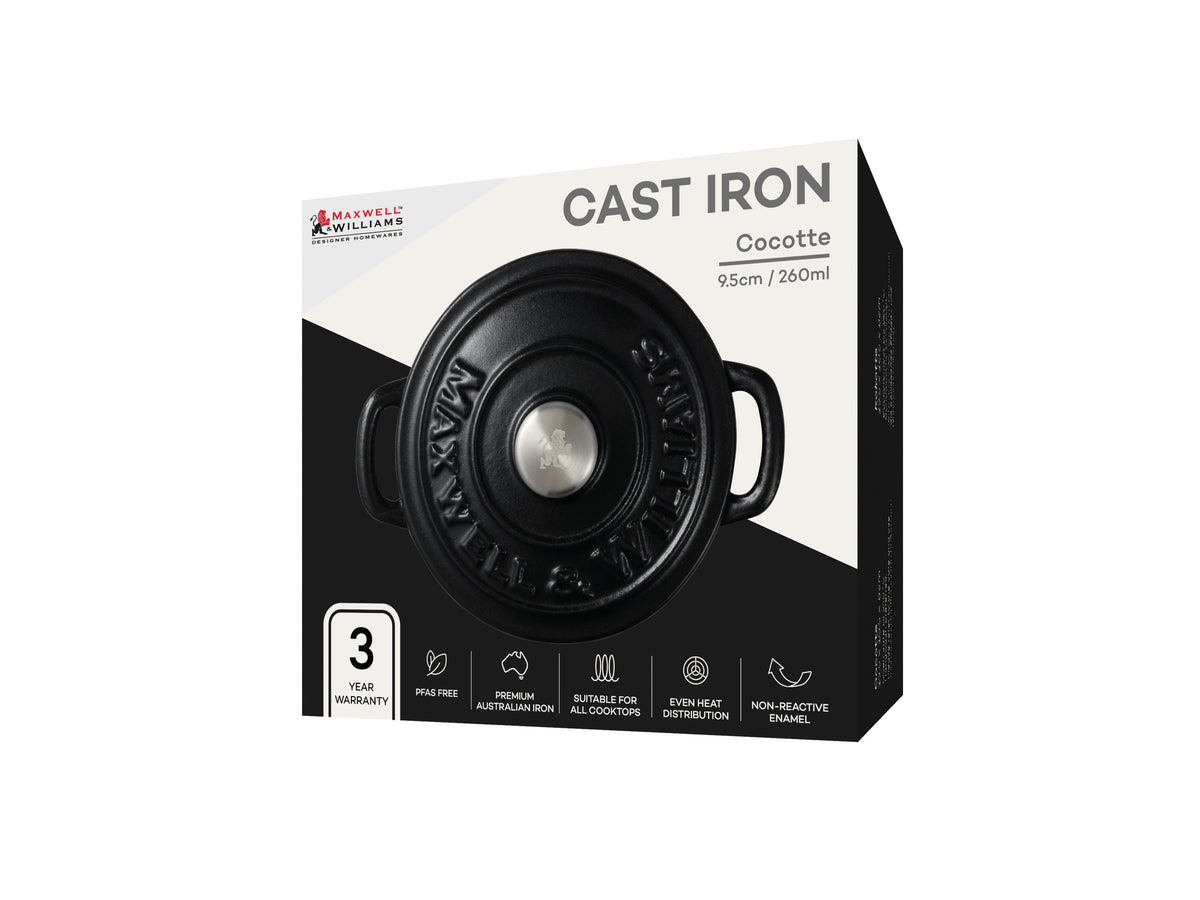MW Cast Iron Cocotte Black 9.5cm / 260ML Gift Boxed