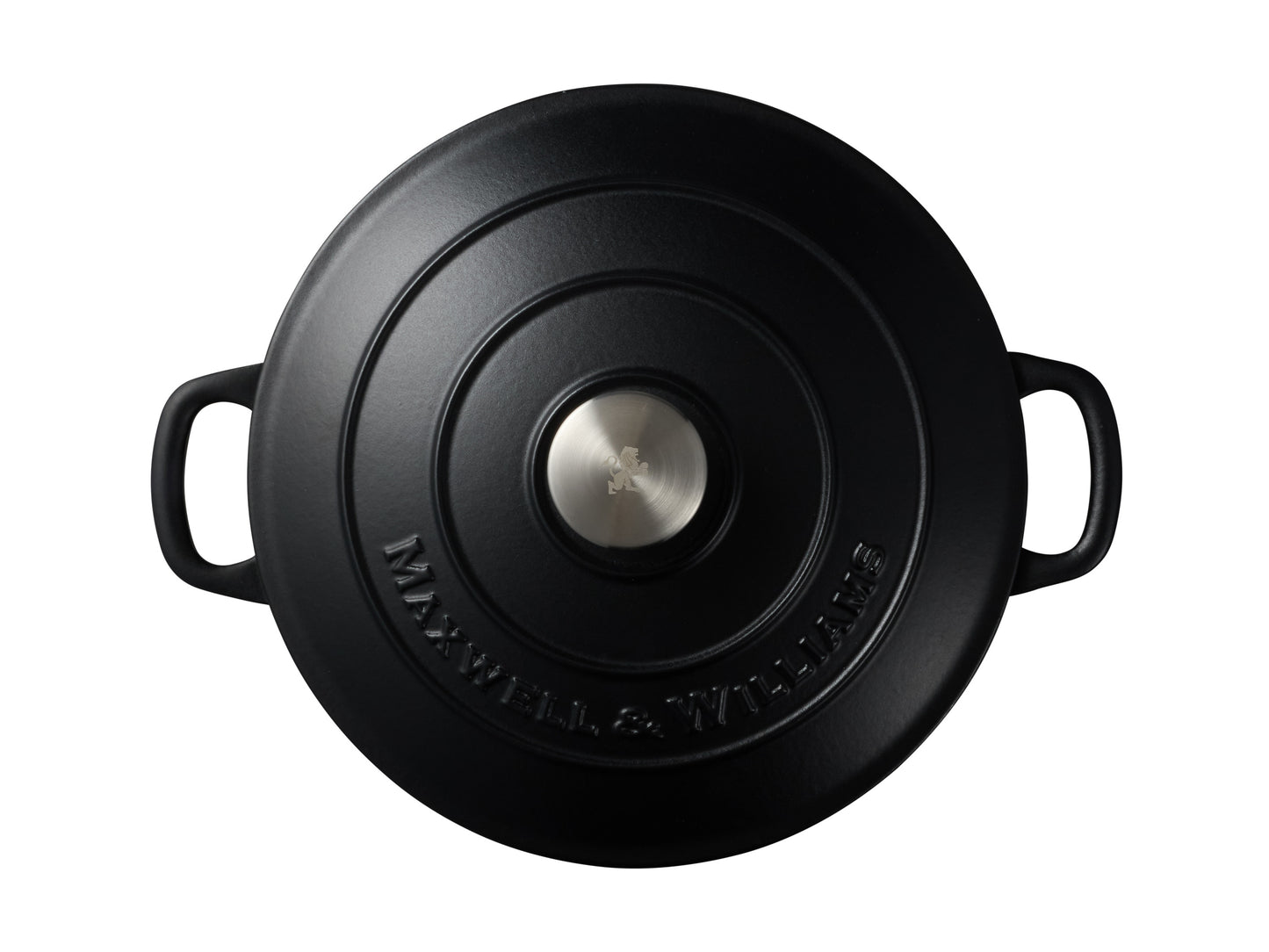 MW Cast Iron Round Casserole Black 28cm / 6.2L Gift Boxed