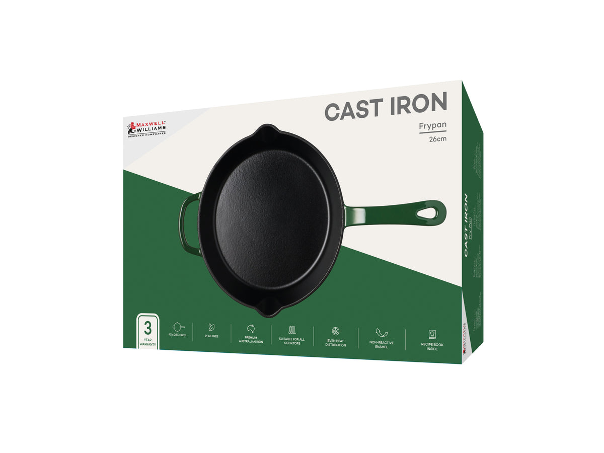 MW Cast Iron Frypan English Racing Green 26cm Gift Boxed