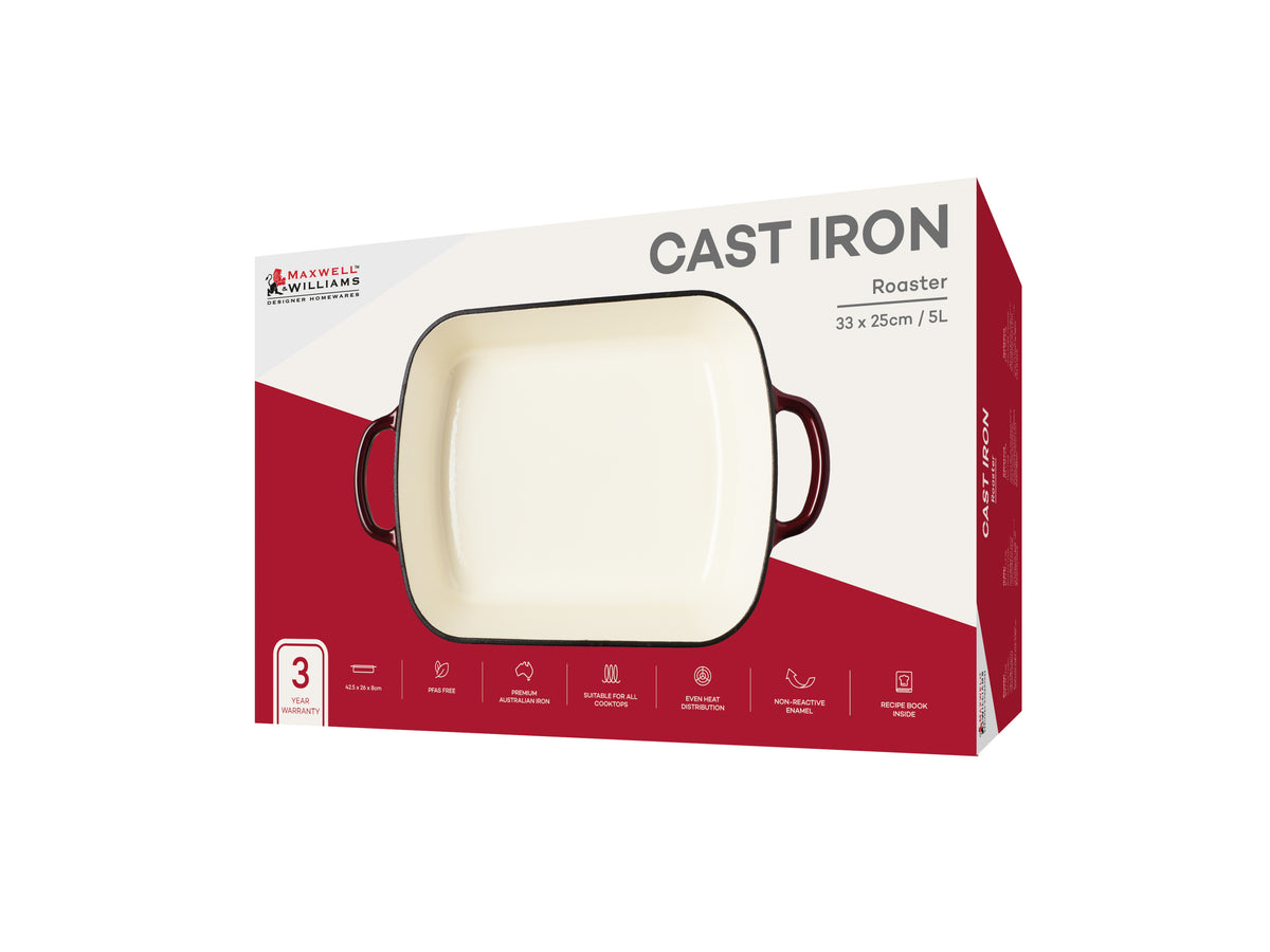 MW Cast Iron Roaster Merlot 34x26cm / 5L Gift Boxed