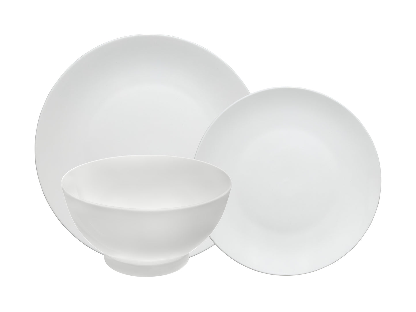 MW White Basics Dynasty Coupe Dinner Set 12pc Gift Boxed