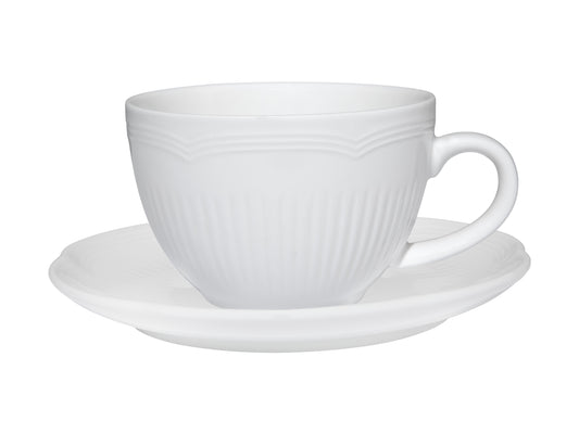Maxwell & Williams White Basics Rococo Cup & Saucer 240ml