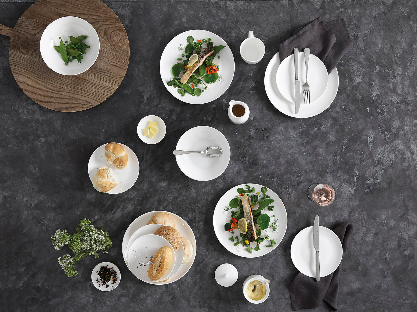 Maxwell & Williams Cashmere Resort Coupe Dinner Set 12pcee