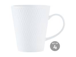 Maxwell & Williams White Basics Diamonds Conical Mug 350ml