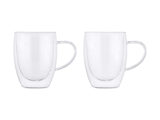 Maxwell & Williams Blend Double Wall Glass Mug 350ML Set of 2 Gift Boxed