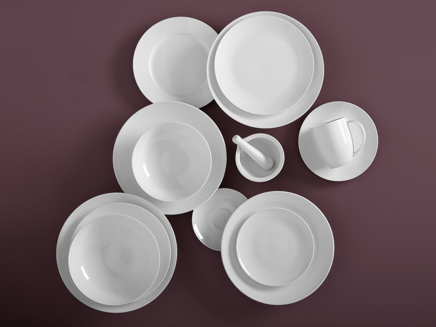 Maxwell & Williams White Basics Diamonds Coupe Mug 420ml