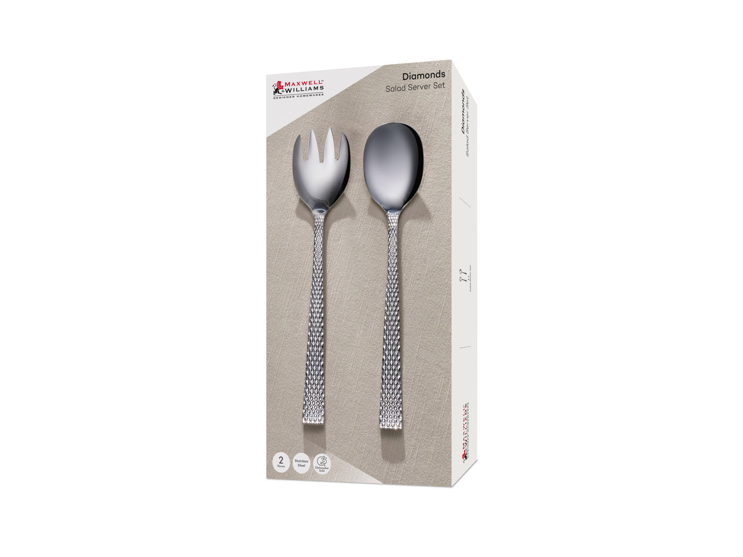 Maxwell & Williams Diamonds Salad Server Set 2pc Gift Boxed