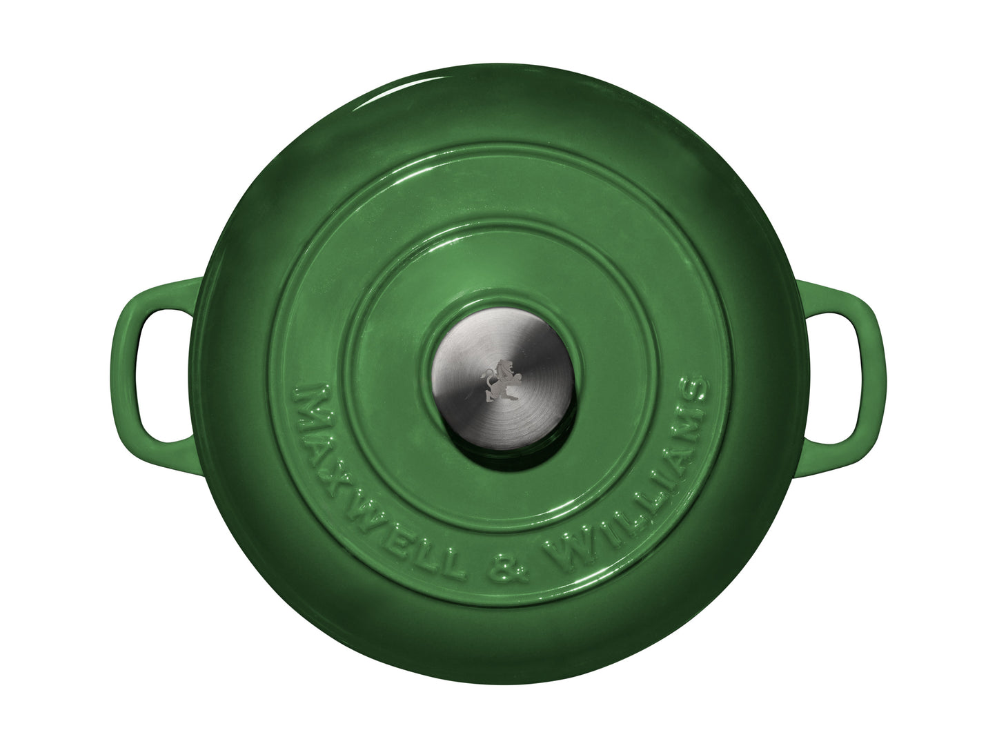 Maxwell & Williams Cast Iron Round Casserole English Racing Green 24cm Gift Boxed