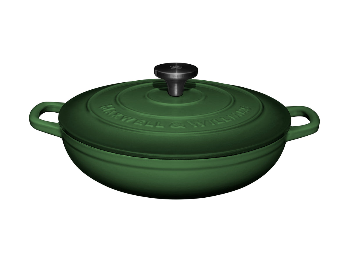 Maxwell & Williams Cast Iron Braiser English Racing Green 27cm Gift Boxed