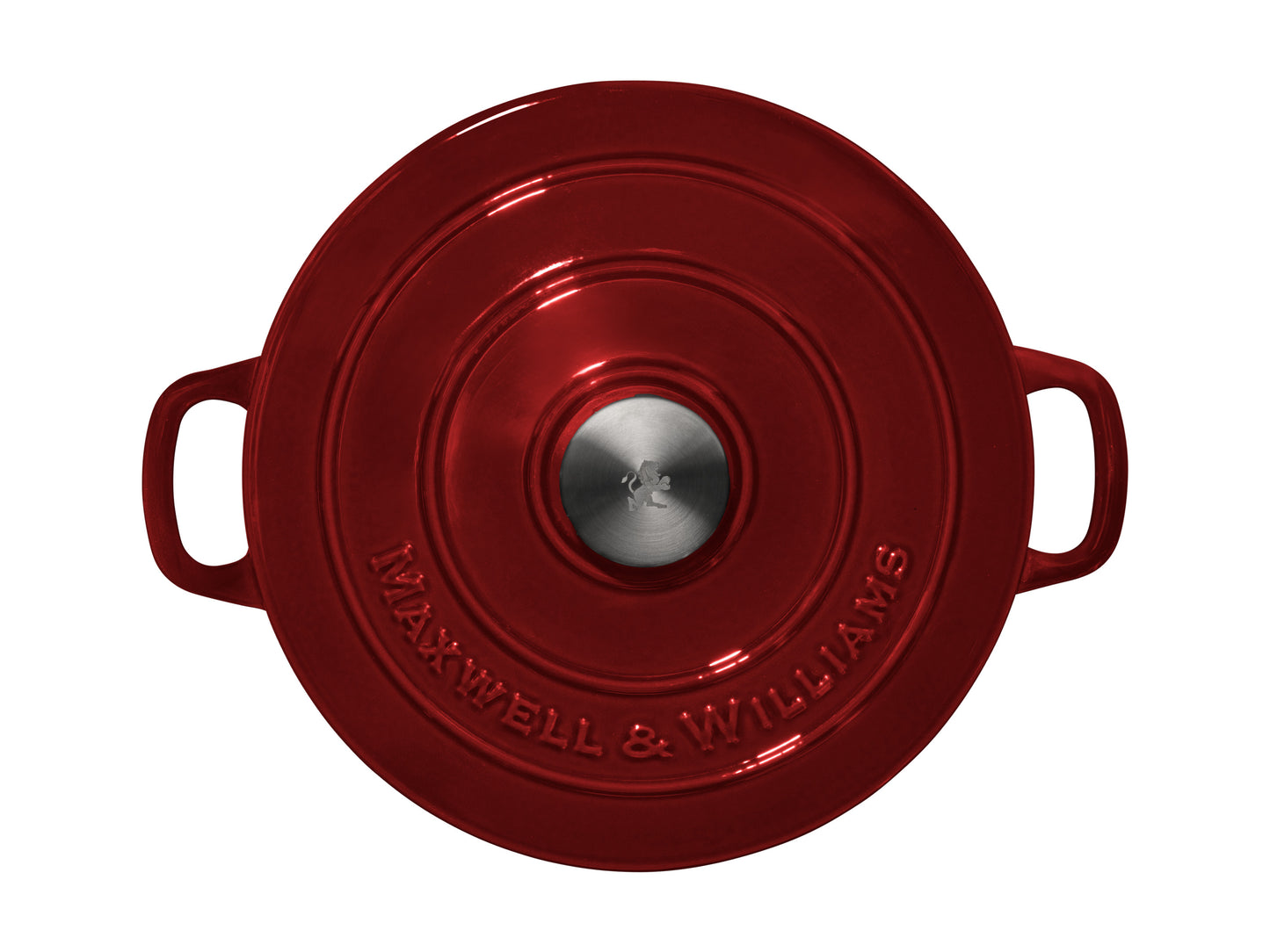 Maxwell & Williams Cast Iron Round Casserole Merlot 26cm Gift Boxed