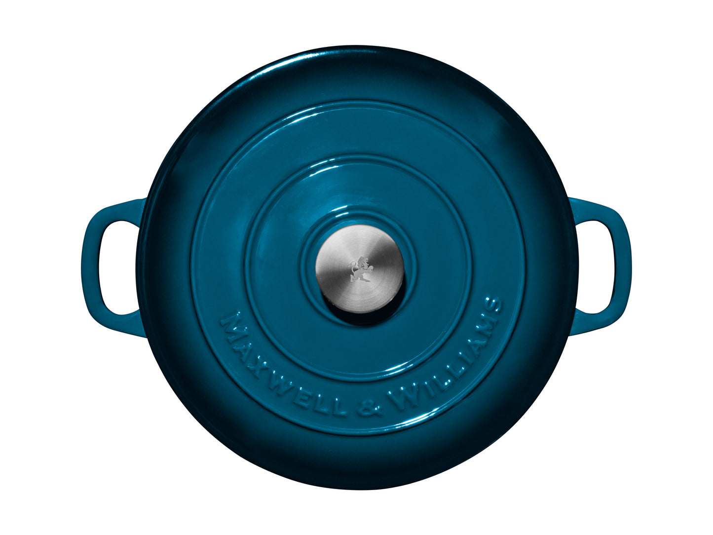Maxwell & Williams Cast Iron Round Casserole Midnight Blue 28cm Gift Boxed
