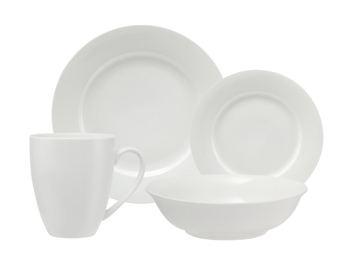 Maxwell & Williams White Basics Cosmo Rim Dinner Set 16pc Gift Boxed
