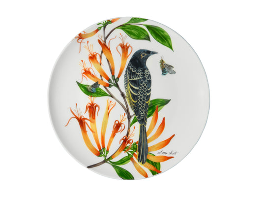 Maxwell & Williams Eloise Short Lyric Coupe Plate 20cm Regent Honeyeater Gift Boxed