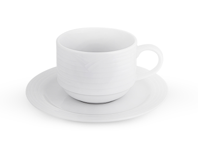 Noritake Arctic White Stackable Cup & Saucer