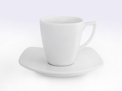 Noritake Arctic White Square AD Cup & Saucer  70ml