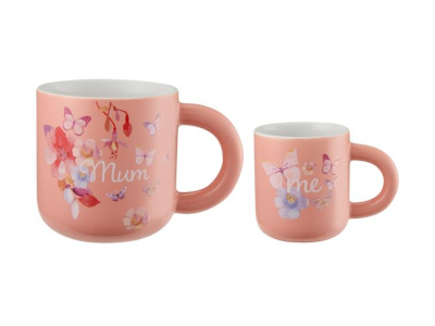 Maxwell & Williams Camilla Mum & Me Mug Set of 2 Apricot Gift Boxed