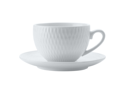 Maxwell & Williams White Basics Diamonds Demi Cup & Saucer  90ml