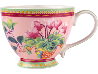 Maxwell & Williams Gabby Malpas Jardin Footed Cup 400ML Cyclamen Gift Boxed