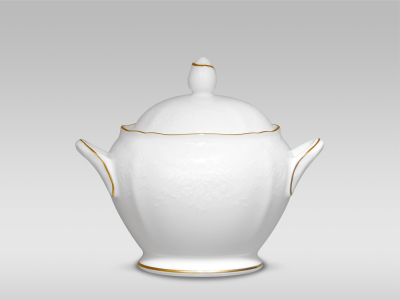 Noritake Princess Bouqet Gold Sugar Bowl with Cover