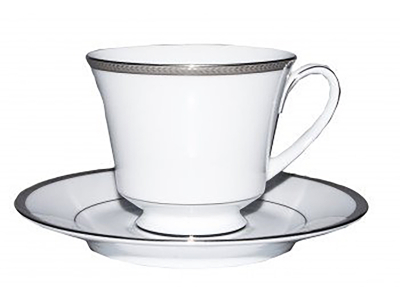 Noritake Toorak Platinum Tea Cup & Saucer 230ml