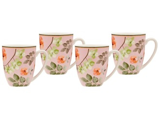 Maxwell & Williams Arcadia Coupe Mug 420ML Set of 4 Pink Gift Boxed