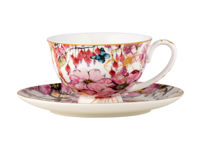 	Maxwell & Williams Estelle Michaelides Enchantment Footed Cup & Saucer 200ML White Gift Boxed