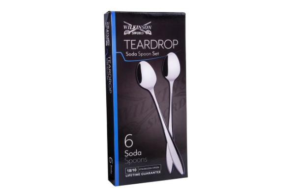 T/DROP 6PC SODA SPOON SET GB