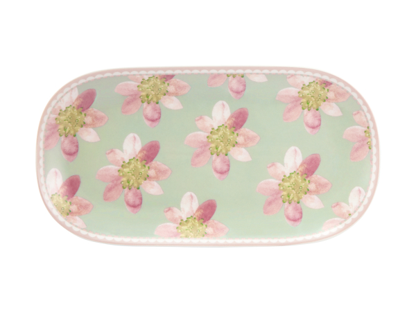 Maxwell & Williams Primula Oval Platter 33x17.5cm Sage Gift Boxed