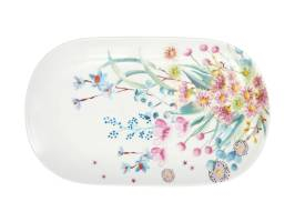 Maxwell & Williams Royal Botanic Gardens Eucalyptus Bloom Oval Platter 37x23cm Gift Boxed