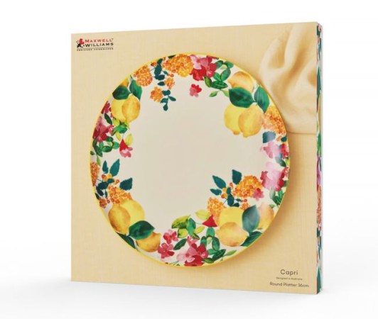 Maxwell & Williams Capri Round Platter 36cm Gift Boxed