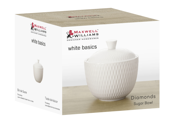 Maxwell & Williams White Basics Diamonds Sugar Bowl 